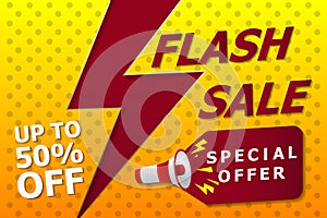 Flash sale special offer clearance banner